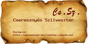 Cseresznyés Szilveszter névjegykártya